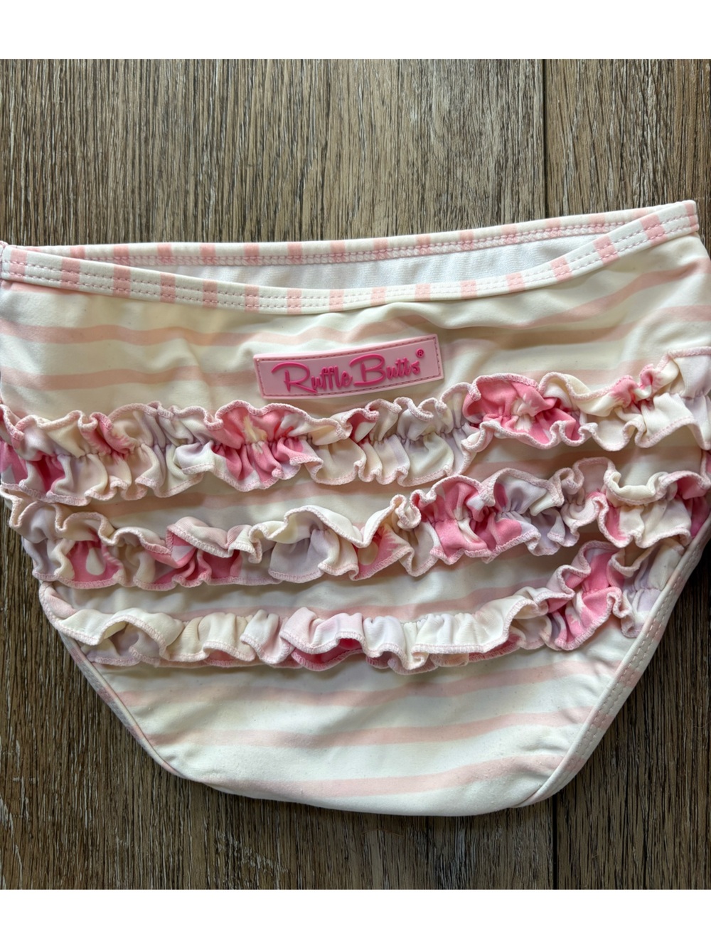 Ruffle Butts Pink & White Striped 4T girls